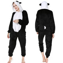 Cute Cartoon Kigurumi Panda Pajamas Long Sleeve Hooded Onesie Adult Women Animal Halloween Christmas Sleepwear 2024 - buy cheap