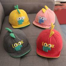 Autumn Winter New Baby Hat Cartoon Dinosaur Kids Children Baseball Cap Warm Baby Boy Girl Hats Peaked Cap 2024 - buy cheap