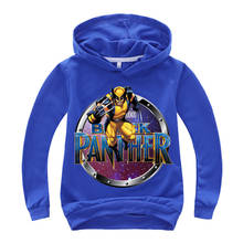 Children Fashion Cotton Marvel Black Panther Baby Boys Hoodies Girls T-Sweatshirt Kids Cartoon Long Sleeve T Shirts Baby Top Tee 2024 - buy cheap