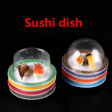 Prato japonês para sushi, 6 polegadas, prato giratório para sushi, esteira transportadora colorida, prato para servir sushi, sobremesa e frutas 2024 - compre barato