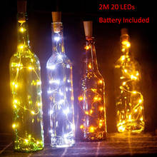 6.5ft 20 LED Wine Bottle Lights Cork Battery Built In Garland DIY Christmas String Lights For Party Halloween Wedding Decoration 2024 - buy cheap
