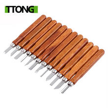 12Pcs/Lot Woodcut Cutter Knife Set Hand Wood Carving Chisels for Woodworking Clay Wax DIY Tools Wood Craft Chisel Wholesale 2024 - buy cheap