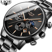 Reloj Hombre 2020 Mens Watches LIGE Top Brand Luxury Chronograph Sport Watch For Men Waterproof Military Clock Relogio Masculino 2024 - buy cheap