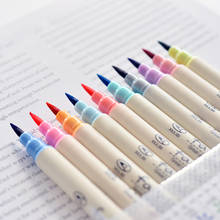 Conjunto de pincéis de pintura em 10 cores, conjunto de canetas de desenho marcador de aquarela macia para escola e estudantes, conjunto de papelaria 2024 - compre barato