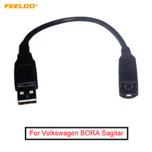 FEELDO 50Pcs Car Radio USB Transfer 4Pin Changer Port Adapter for Volkswagen BORA Sagitar Magotan Touran Octavia Fabia USB Cable 2024 - buy cheap