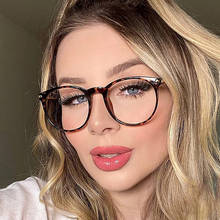 2020 fashion Transparent Round glasses frame women Vintage metal frame clear lens computer spectacles Leopard Glasses Ladie 2024 - buy cheap