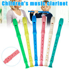Clarinete longo 6/9 furos, instrumento musical abs educacional com vara de limpeza para crianças 2024 - compre barato