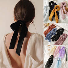 MueRaa New Fashion Ribbon Bow Chiffon Korean Sytle Scrunchies For Women Girls Elastic Hairband Hair Accessories Retro Headband 2024 - buy cheap