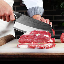 Cuchillo de cocina de acero inoxidable para Chef, herramienta china hecha a mano para cortar carne, cortador de forja 2024 - compra barato