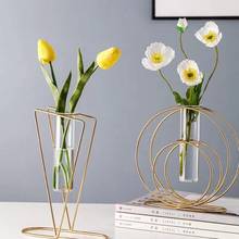 Flower Stand Iron Home Decor Nordic Modern Decoration Glass Design Hydroponics Floor Vase Storage Basket Plant Shelf Accessories 2024 - buy cheap