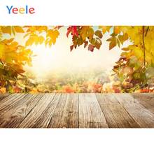 Autumn Backdrop Leaves Wood Board Baby Shower Children Birthday Photography Background For Photo studio Photocall Photophone 2024 - buy cheap