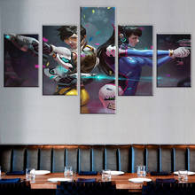 Tracer And Dva Overwatch Girls Painting On Canvas Print Type And On The Wall Decorative Artwork 1 Panel Style Game Poster 2024 - buy cheap