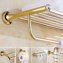 Acessórios de banheiro europeu dourado cristal dourado acessórios de banheiro conjunto de hardware dourado saboneteira toalha porta papel 2024 - compre barato