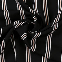 Soft Black Pink and Black Blue 75D Polyester Stripe Chiffon Fabric for Dress Shirts, by the Meter 2024 - buy cheap