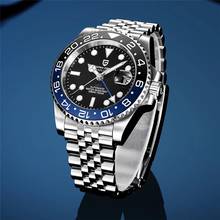 PAGANI DESIGN-Reloj de pulsera clásico de lujo para hombre, de cristal de zafiro, 40mm, GMT, automático, 100M, resistente al agua 2024 - compra barato