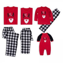 Conjunto de pijama familiar de Navidad a juego, ropa de dormir para madre, hija, padre e hijo, camiseta + Pantalones 2024 - compra barato