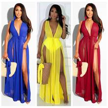 2020 New chiffon Women Swimsuit Cover Up Sleeve Kaftan Beach Tunic Dress Robe De Plage  Pareo Beach Cover Up 2024 - buy cheap