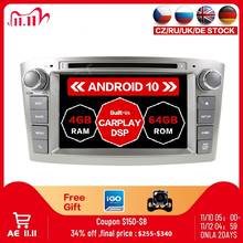 Android 10.0 RAM 4G DVD Stereo Multimedia For Toyota Avensis/T25 2003-2008 Radio GPS Navigation Video Auto Audio Navigation Head 2024 - buy cheap
