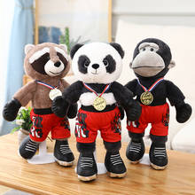 38cm dos desenhos animados bonito animais de boxe brinquedos de pelúcia pelúcia elefante guaxinim panda orangotango rinoceronte boneca de pelúcia crianças presentes de aniversário 2024 - compre barato