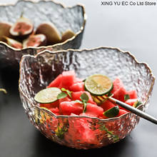 Japonês irregular phnom penh transparente tigela de vidro criativo placa de frutas vegetais salada tigela de sopa dim sum sobremesa tigela 2024 - compre barato