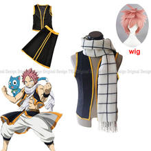 Anime  Fairy Tail Sorcerer Natsu Dragneel Unisex Cosplay Costume Emboitement Magician Naz Dora Gonul Because Clothes Suit 2024 - buy cheap
