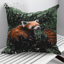 A Red Panda Cushion Cover Square Throw Pillow Case on Sofa Seat Decorative Pillow Cover Animal Pattern Pillowcase Dropshipping 2024 - buy cheap