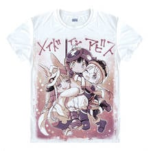 Camiseta estampada narehate nanachi, camiseta casual verão para cosplay do anime 2024 - compre barato
