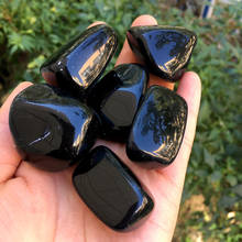 Bsidian-piedras de cristal grandes, piedras preciosas naturales de cuarzo, cristal mineral, decoración de Acuario, curación reiki 2024 - compra barato