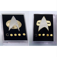 (In Stock) Star Cosplay Trek Next Generation Combadge Communicator Metal Pins Rank Brooch Badge Halloween Carnival Prop 2024 - buy cheap