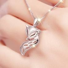 Exquisite Jewelry Lovely Long Tail Fox Pendant Chain Necklace for Women Girl 2024 - buy cheap