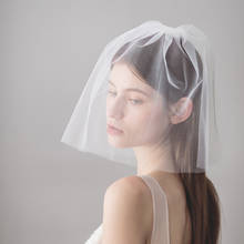 Mingli Tengda Simple Double-layer Blusher Veil Wedding Headdres Studio Style Photo Hair Accessories Short Velo Bridal Sluier 2024 - buy cheap