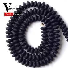 Black Nanotech Rubber Hematite Abacus Beads For Jewelry Making 6mm Spacer Loose Stone Beads Diy Bracelets Accessories 15''Strand 2024 - buy cheap