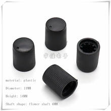 10 Piece 14MM*11MM black plastic knob potentiometer knob encoder knob cap suitable for flower shaft 6MM 2024 - buy cheap