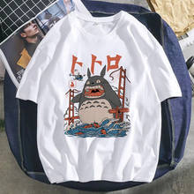 Camiseta Kawaii de Totoro Studio Ghibli Harajuku para mujer, blusa Ullzang de Miyazaki Hayao Anime, playera de gran tamaño con dibujos animados para mujer 2024 - compra barato