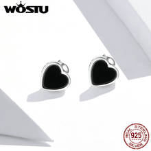 WOSTU-pendientes de plata de ley 100% 925 con forma de murciélago para mujer, joyería de amor de ágata negra, regalo de San Valentín, 2020 2024 - compra barato