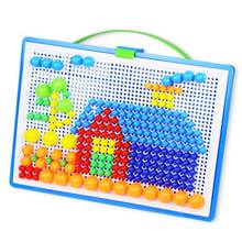 3D Puzzle Mushroom Puzzle Nail Beads Intelligent 3D Puzzle Games Jigsaw Board for Children Kids Educational Toys 296 Pieces/Set 2024 - купить недорого