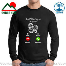 GorgeHike Petanque T Shirts Man Long Sleeve 2021 Newest Design Summer Fashion Short Sleeve Men Funny Petanque is Calling T-Shirt 2024 - buy cheap