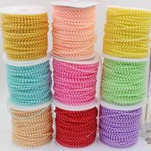 5m/bag 4mm Pearl Connection Ribbon Multicolor Pearl For Wedding Celebration Materials DIY Craft Supplies Garment Decoration 2024 - buy cheap