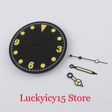 Esfera de reloj de acero inoxidable negro, 28,5mm + reloj de ajuste manual, MIYOTA, movimiento Autoamtic 2024 - compra barato