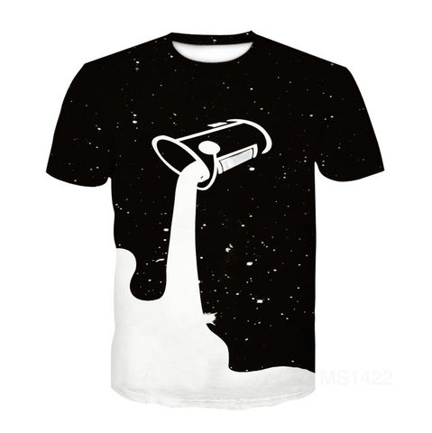 Летняя футболка с 3d принтом в стиле Харадзюку для мужчин и женщин, модная повседневная футболка с коротким рукавом и 3d принтом, 2020 2022 - купить недорого