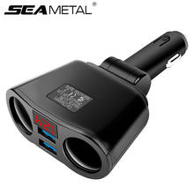 12V Car Cigarette Lighter Charger Auto USB Charge Phone Charging 12v-24v Cigarette Lighter Socket Splitter Adapter Rotatable 2024 - buy cheap