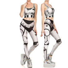 Adult Star Cosplay Costume Stormtroope Crop Imperial Fashion Sexy T shirt Tops Pants Sets Leggings Women Tight Bodysuit 2024 - buy cheap