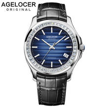 AGELOCER Self-wind Mechanical Watches Men Swiss Brand Luminous Date Dive 50m Waterproof Automatic Watch Gem-set Crystal Stone 2024 - buy cheap