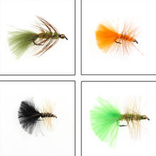 5PCS Feather Fiber Bionic Bait Fly Trout Fishing Lures Insect Crank Treble Hooks Artificial Swimbaits Outdoor Fishing Accessory 2024 - buy cheap