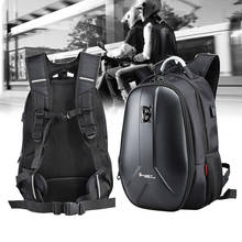 Black Men's Motorcycle Bag Waterproof Motorcycle Hard Shell Backpack Helmet Bag Riding Shoulder double Bag. 2024 - buy cheap