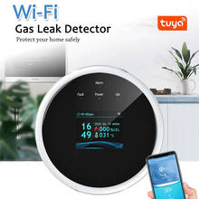 2021 New Tuya Wifi Smart LED Digital Natural Gas Alarm Sensor Gas Leak Detector Gas Smoke Alarm Works With Smartlife Tuya APP 2024 - buy cheap
