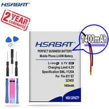 New Arrival [ HSABAT ] 1400mAh 523455 Replacement Battery for FIIO E17 E7 Headphone Amplifier 2024 - buy cheap