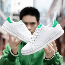 Zapatillas de deporte de estilo moderno para hombre, calzado de Skateboarding para estudiantes, de cuero sintético, color blanco y verde 2024 - compra barato
