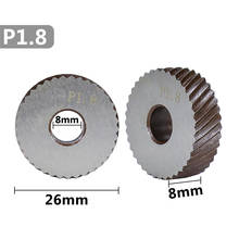 Roda de torno de metal serrilhamento ferramentas diâmetro 26mm anti deslizamento diagonal grosso serrilhamento roda 2pc 1.8mm 2024 - compre barato
