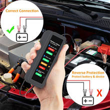 Bateria de carro testador para 12v volts automotivo alternador teste ferramenta diagnóstico da bateria com 6 indicadores led 2024 - compre barato